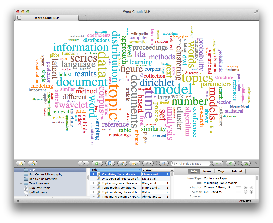 Paper Machines: natural language processing for Zotero
