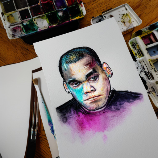 beautiful watercolor of corajr